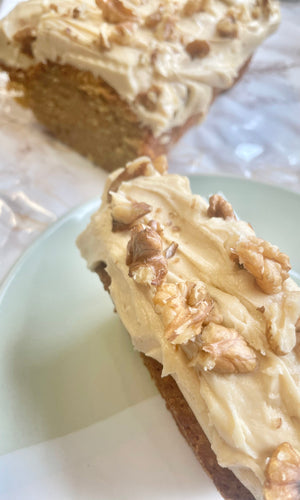 Coffee and walnut loaf cake